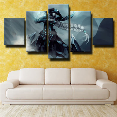 5 panel wall art canvas prints League Of Legends Lissandra home decor-1200 (1)