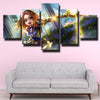 5 panel wall art canvas prints League Of Legends Lux live room decor-1200 (3)