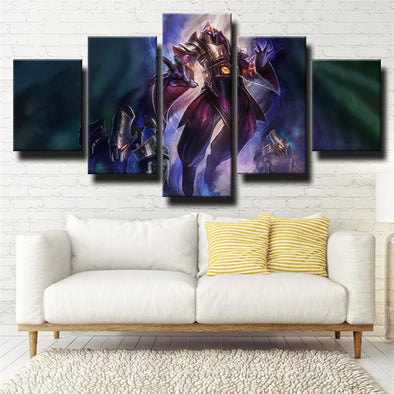 5 panel wall art canvas prints League Of Legends Malzahar home decor-1200 (1)