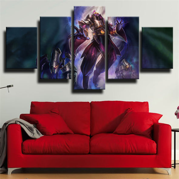 5 panel wall art canvas prints League Of Legends Malzahar home decor-1200 (3)