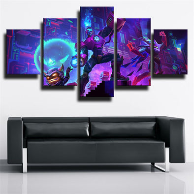 5 panel wall art canvas prints League Of Legends Malzahar wall decor-1200 (1)