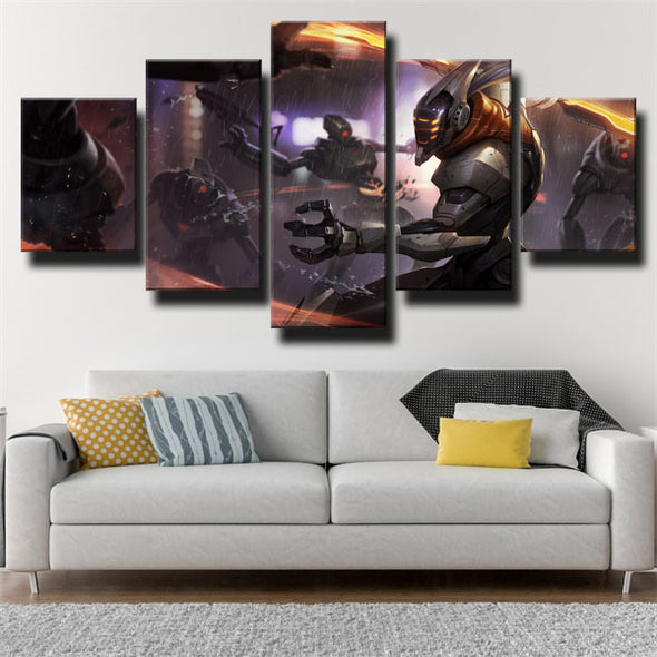 5 panel wall art canvas prints League Of Legends Master Yi home decor-1200 (2)