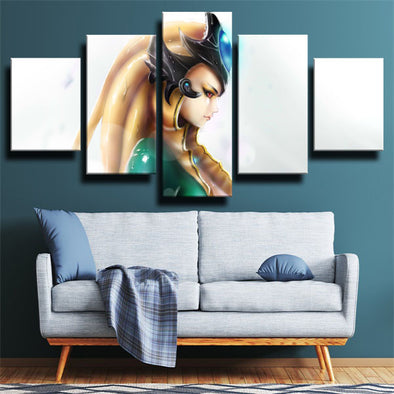 5 panel wall art canvas prints League Of Legends Nami home decor-1200 (1)