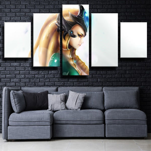 5 panel wall art canvas prints League Of Legends Nami home decor-1200 (2)