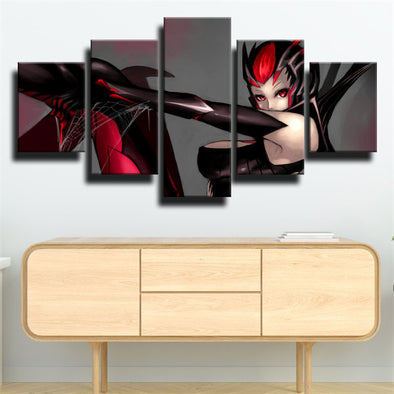 5 panel wall art canvas prints League of Legends Elise wall decor-1200（1）