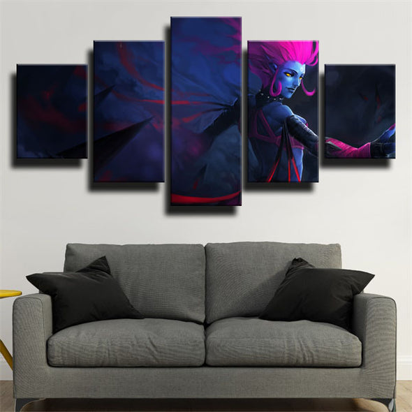 5 panel wall art canvas prints  League of Legends Evelynn home decor-1200 (3)