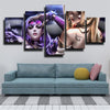 5 panel wall art canvas prints  League of Legends Evelynn wall decor-1200 (2)