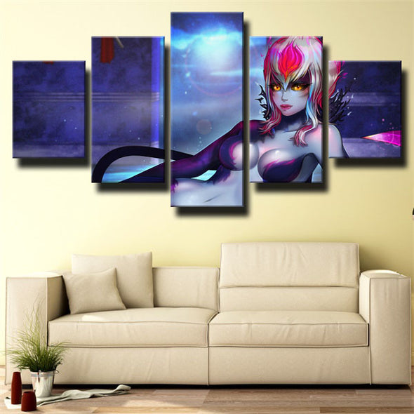 5 panel wall art canvas prints  League of Legends Evelynn wall picture-1200 (2)
