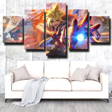 5 panel wall art canvas prints League of Legends Ezreal wall decor-1200 (1)