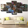 5 panel wall art canvas prints League of Legends Nunu decor picture-1200 (2)