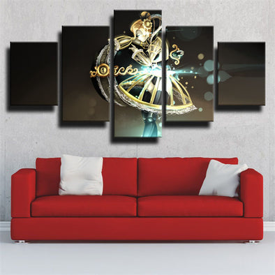 5 panel wall art canvas prints League of Legends Orianna home decor-1200 (1)