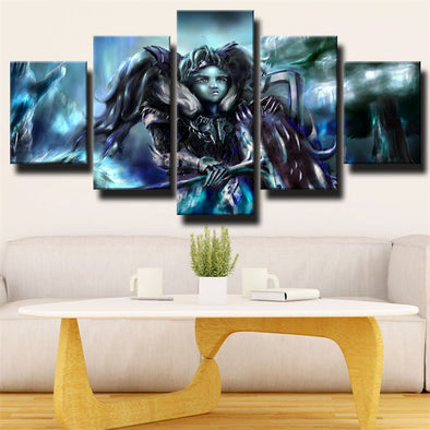 5 panel wall art canvas prints League of Legends Poppy decor picture-1200 (1)