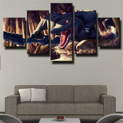 5 panel wall art canvas prints League of Legends Renekton wall picture-1200 (1)