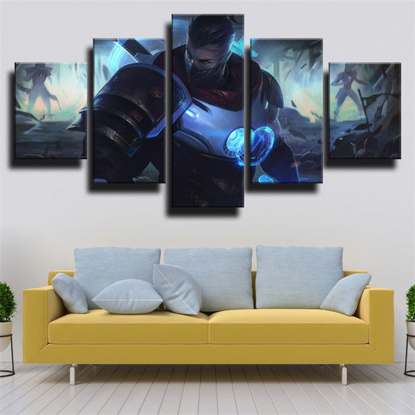 5 panel wall art canvas prints League of Legends Shen decor picture-1200 (3)