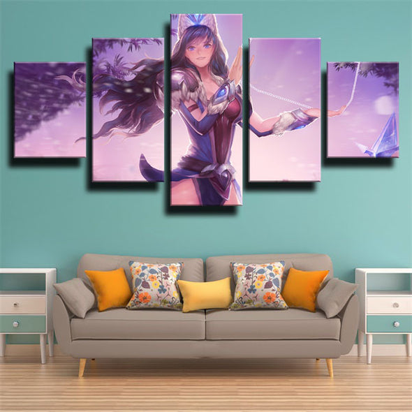 5 panel wall art canvas prints League of Legends Sivir decor picture-1200 (2)