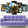 5 panel wall art canvas prints League of Legends Sivir wall picture-1200 (1)