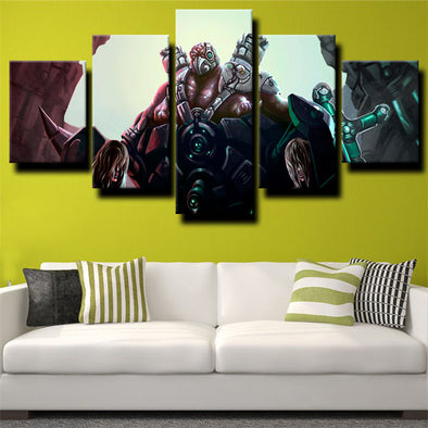 5 panel wall art canvas prints League of Legends Urgot decor picture-1200 (1)