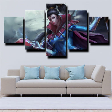 5 panel wall art canvas prints League of Legends Vayne decor picture-1200 (1)