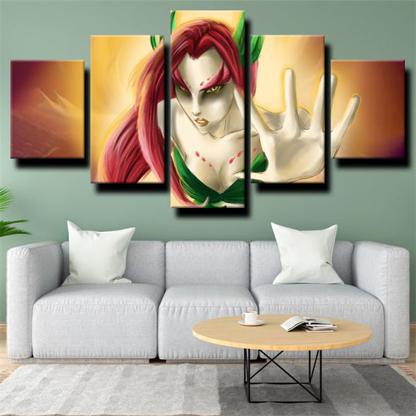 5 panel wall art canvas prints League of Legends Zyra decor picture-1200 (3)