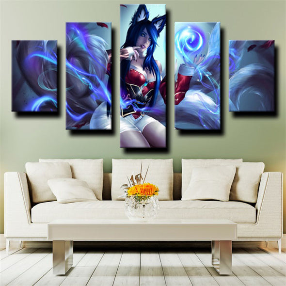 5 panel wall art canvas prints League of Legends decor picture-1215 (2)