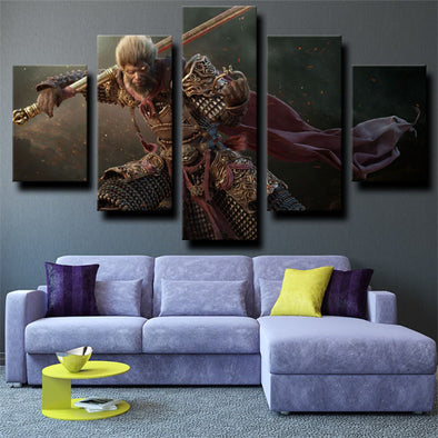 5 panel wall art canvas prints League of Legends home decor-1202 (1)