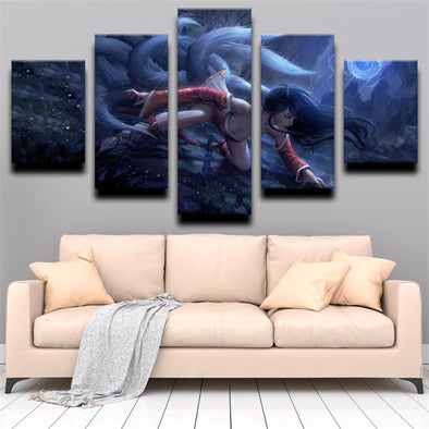 5 panel wall art canvas prints League of Legends wall picture-1214 (1)