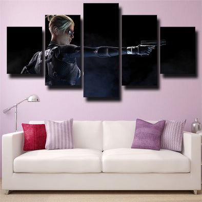 5 panel wall art canvas prints MKX Cassie Cage home decor-1502 (1)