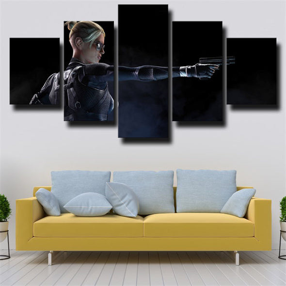 5 panel wall art canvas prints MKX Cassie Cage home decor-1502 (2)
