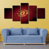 5 panel wall art canvas prints Manchester Utd red cloth live room decor-1210 (3)