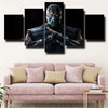 5 panel wall art canvas prints Mortal Kombat X Sub-Zero live room decor-1550 (3)