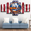 5 panel wall art canvas prints NY Islanders The U.S. flag wall decor-1201 (2)