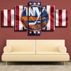5 panel wall art canvas prints NY Islanders The U.S. flag wall decor-1201 (4)