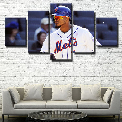 5 panel wall art canvas prints NY Mets Amed Rosario live room decor-1201 (1)