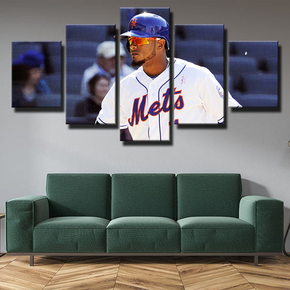 5 panel wall art canvas prints NY Mets Amed Rosario live room decor-1201 (3)