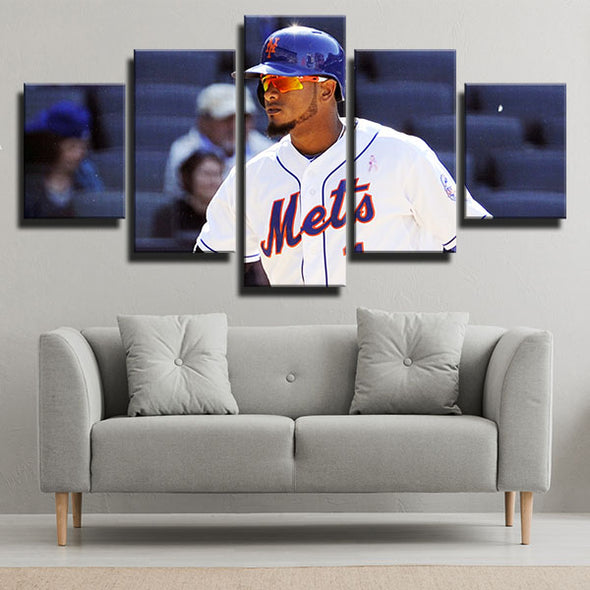 5 panel wall art canvas prints NY Mets Amed Rosario live room decor-1201 (4)