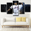 5 panel wall art canvas prints NY Mets Catcher Dave Racaniello decor picture-1201 (4)