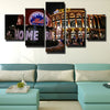 5 panel wall art canvas prints NY Mets Home field wall picture-1201 (3)