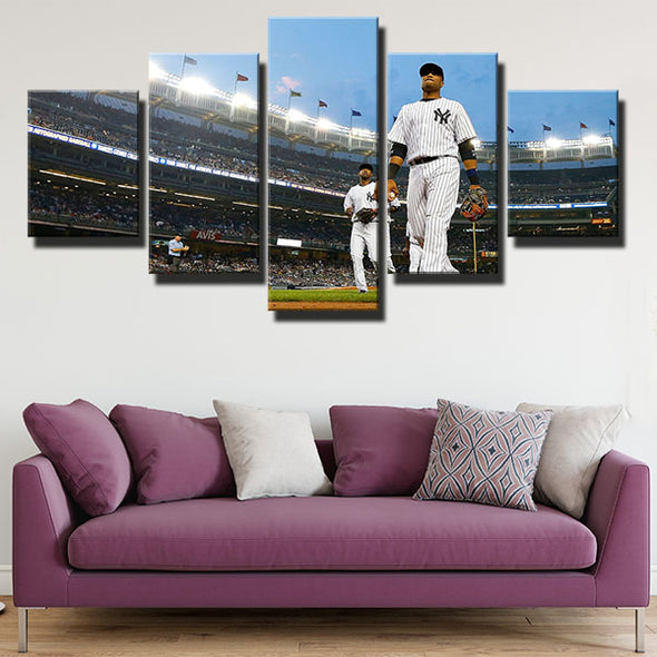 5 panel wall art canvas prints NY Yankees KRAKEN Gary Sánchez home decor-1201 (3)
