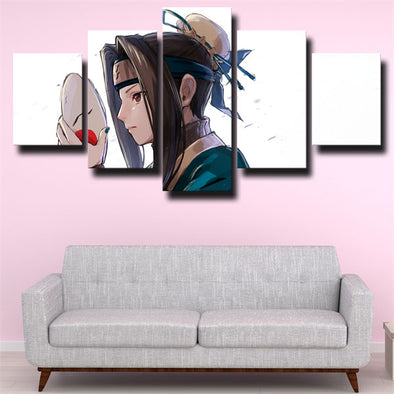 5 panel wall art canvas prints Naruto Haku white decor picture-1759 (1)