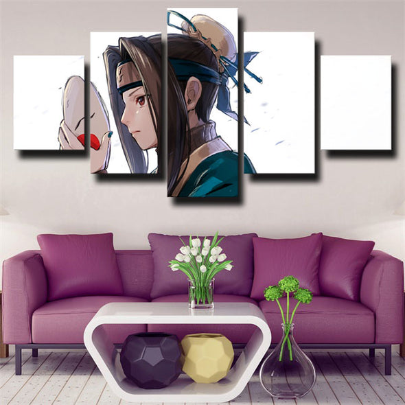 5 panel wall art canvas prints Naruto Haku white decor picture-1759 (2)