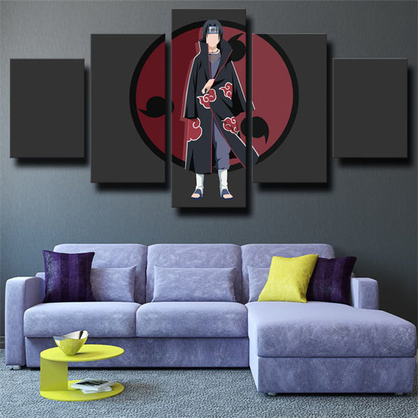 5 panel wall art canvas prints Naruto Itachi Uchiha decor picture-1715 (2)