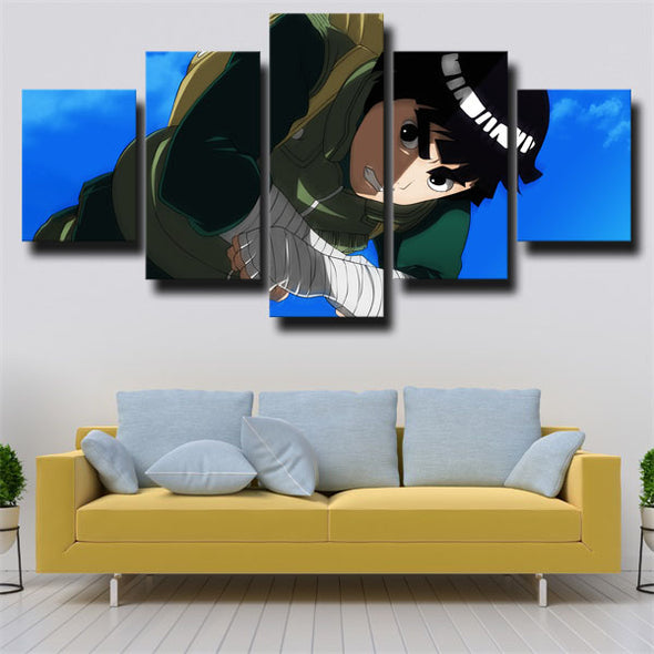 5 panel wall art canvas prints Naruto Ninja Rock Lee live room decor-1757 (3)