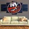 5 panel wall art canvas prints New York Islanders Logo home decor-1201 (3)