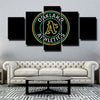 5 panel wall art canvas prints  Oakland Athletics  Symbol home decor1203（2）