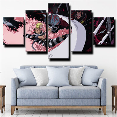 5 panel wall art canvas prints One Piece Charisma of Evil wall decor-1200 (1)