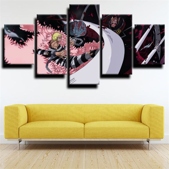 5 panel wall art canvas prints One Piece Charisma of Evil wall decor-1200 (3)