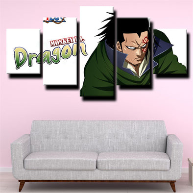 5 panel wall art canvas prints One Piece Monkey D. Dragon wall picture-1200 (1)