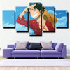 5 panel wall art canvas prints One Piece Monkey D. Luffy home decor-1200 (2)
