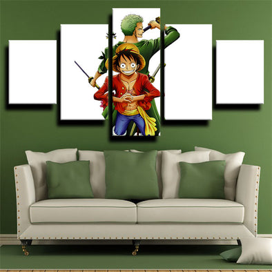 5 panel wall art canvas prints One Piece Monkey D. Luffy live room decor-1200 (1)