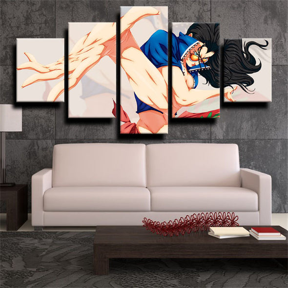 5 panel wall art canvas prints One Piece Nico Robin live room decor-1200 (2)